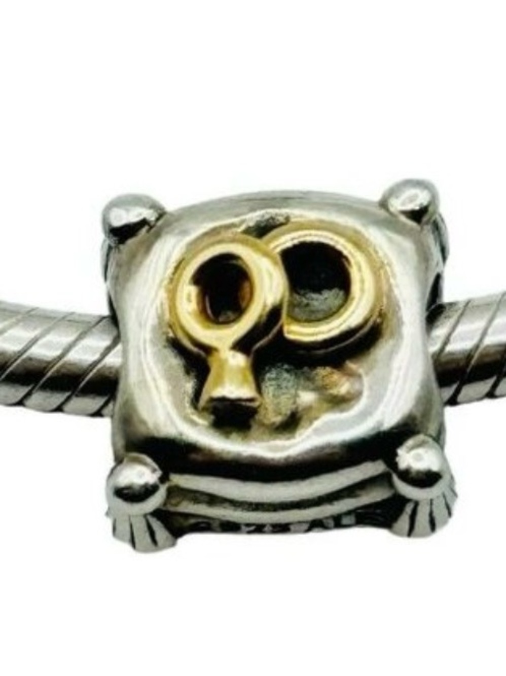 Pandora Two-Tone Silver and Gold Retired Wedding Rings